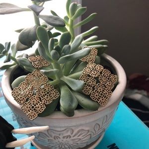 Large gold earrings